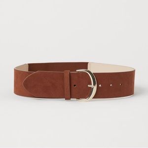 H&M faux suede brown waist belt, S NWT